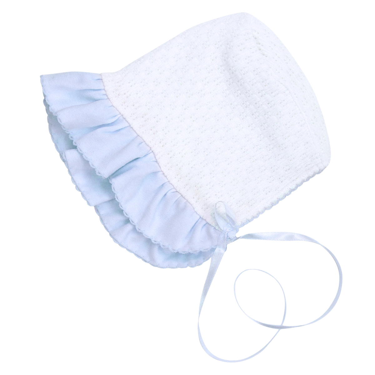 Paty Knit Bonnet, Pima Ruffle #118J