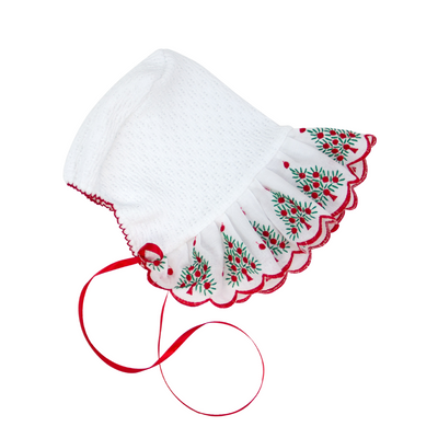 Paty Knit Bonnet, Swiss Tree (Christmas Collection)