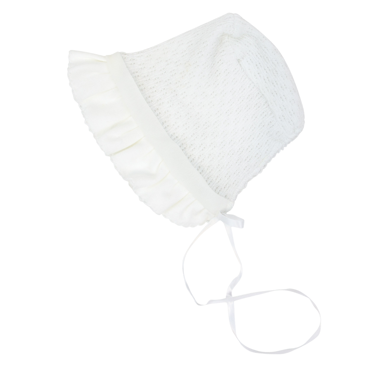 Paty Knit Bonnet, Pima Ruffle #118JCH