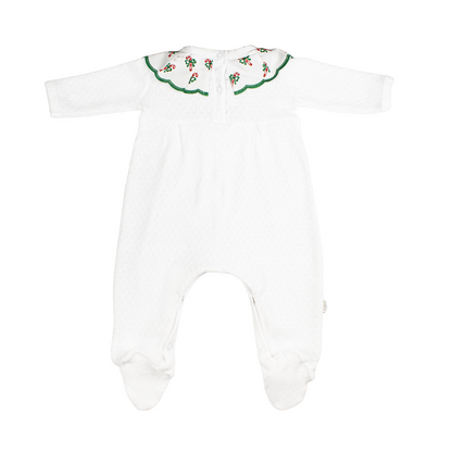 Paty Knit Swiss Candy Cane Footie (Christmas Collection)
