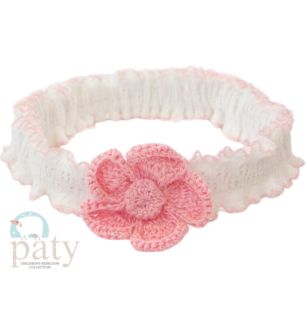 Paty Headband W/ Crochet Flower #127