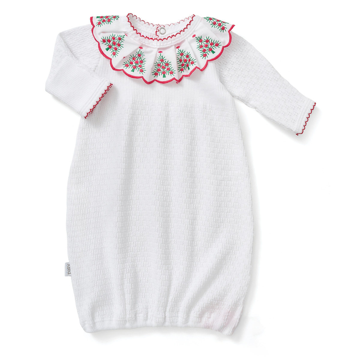 PatyKnit™ Christmas Gown with Swiss Tree Trim