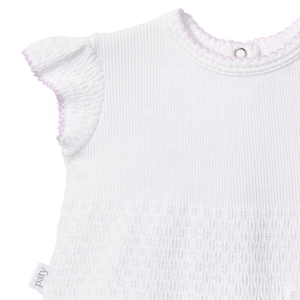 PatyKnit™ Flutter Sleeve Diaper Set with Bows