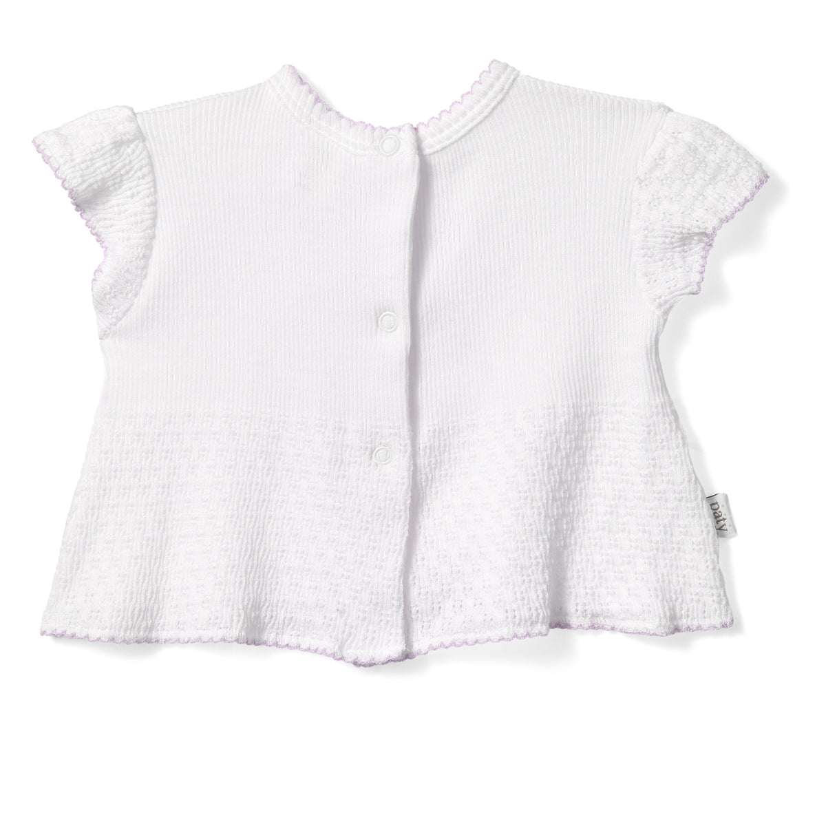 PatyKnit™ Flutter Sleeve Diaper Set with Bows