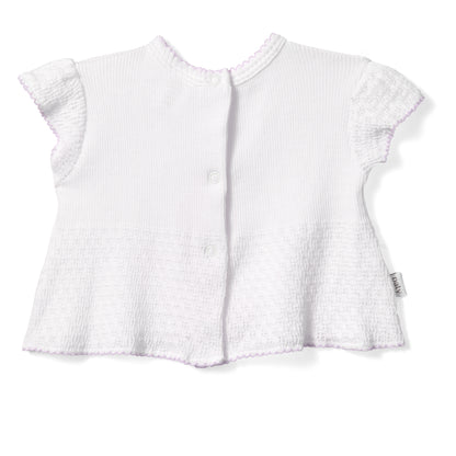 PatyKnit™ Flutter Sleeve Diaper Set with Bows