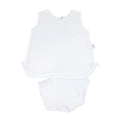 Paty Knit, 2 PC Sleeveless Diaper Set #136