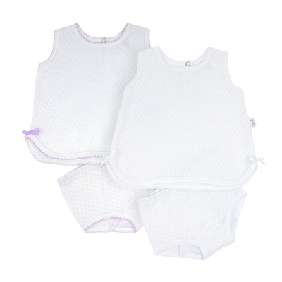 Paty Knit, 2 PC Sleeveless Diaper Set #136