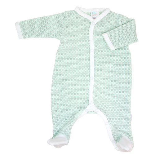 Paty Knit Footie with Pima Binding #219J