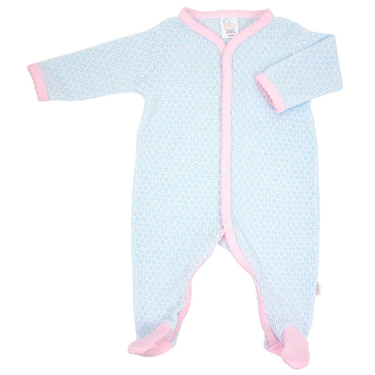 Paty Knit Footie with Pima Binding #219J
