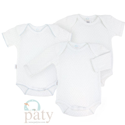 Paty Knit Overlap Shoulder Onesie #147LS #147SS