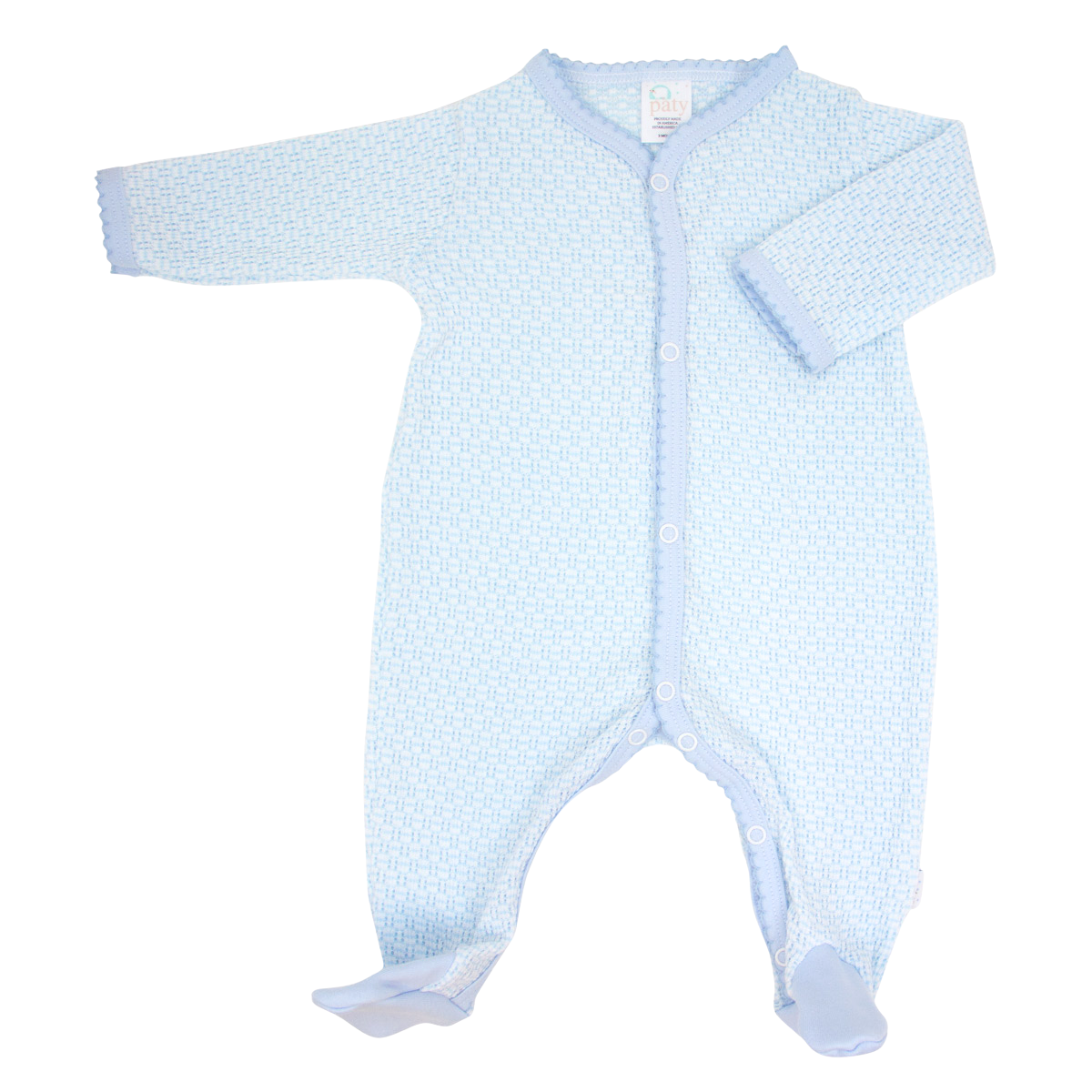 Paty Knit Footie with Pima Binding #219J