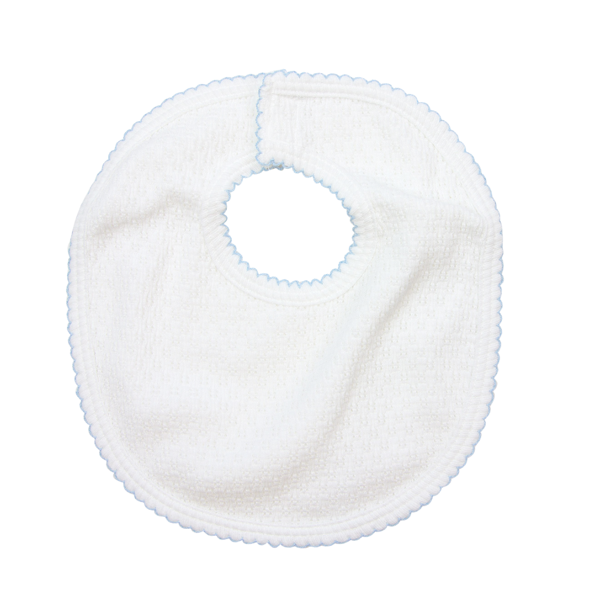 White Bib w/ Trim & Eyelet Option #151