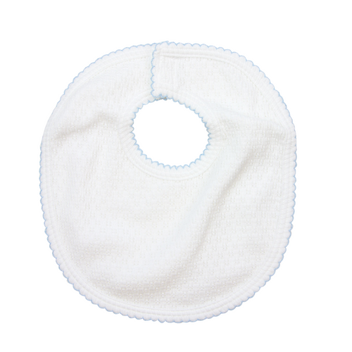 White Bib w/ Trim & Eyelet Option #151