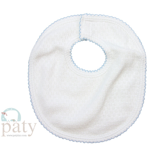 White Bib w/ Trim & Eyelet Option #151