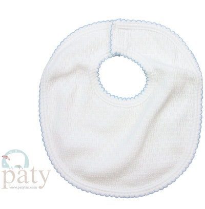 White Bib w/ Trim & Eyelet Option #151