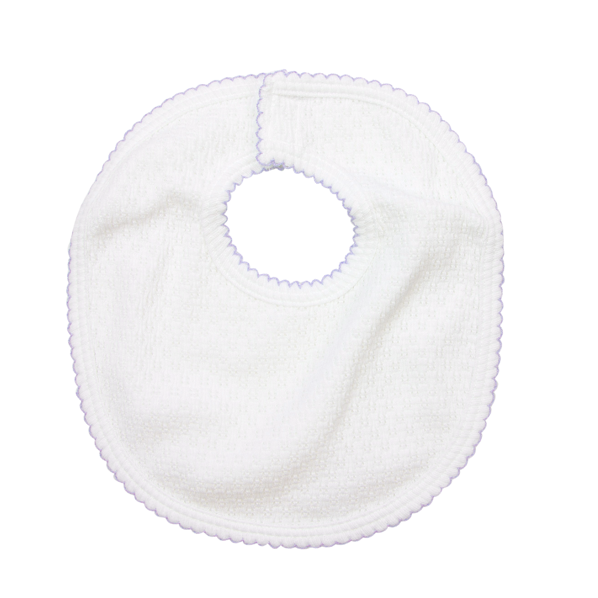 White Bib w/ Trim & Eyelet Option #151