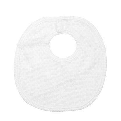 White Bib w/ Trim & Eyelet Option #151
