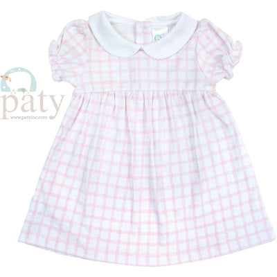 Pima Pink Gingham Dress w/ Collar