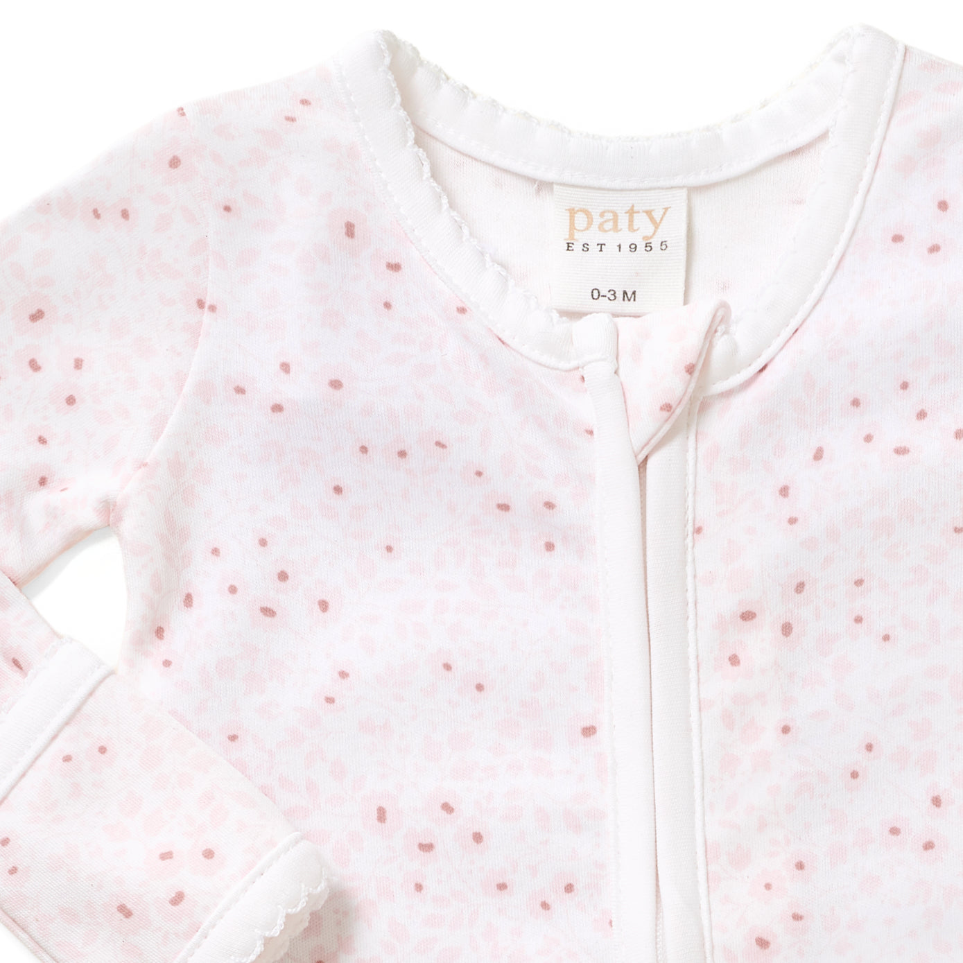 Paty Organic Cotton Zipper Footie