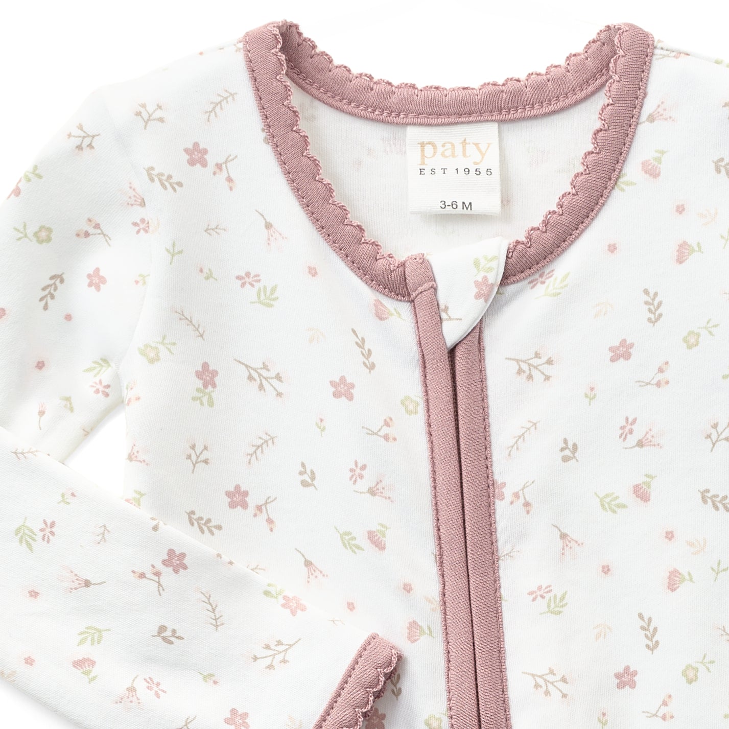 Paty Organic Cotton Zipper Footie