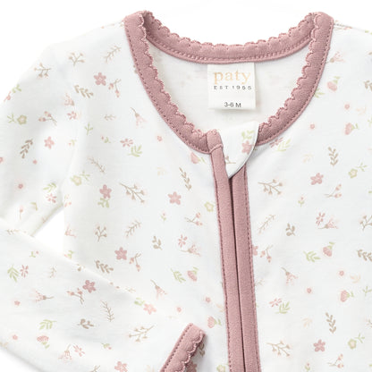 Paty Organic Cotton Zipper Footie