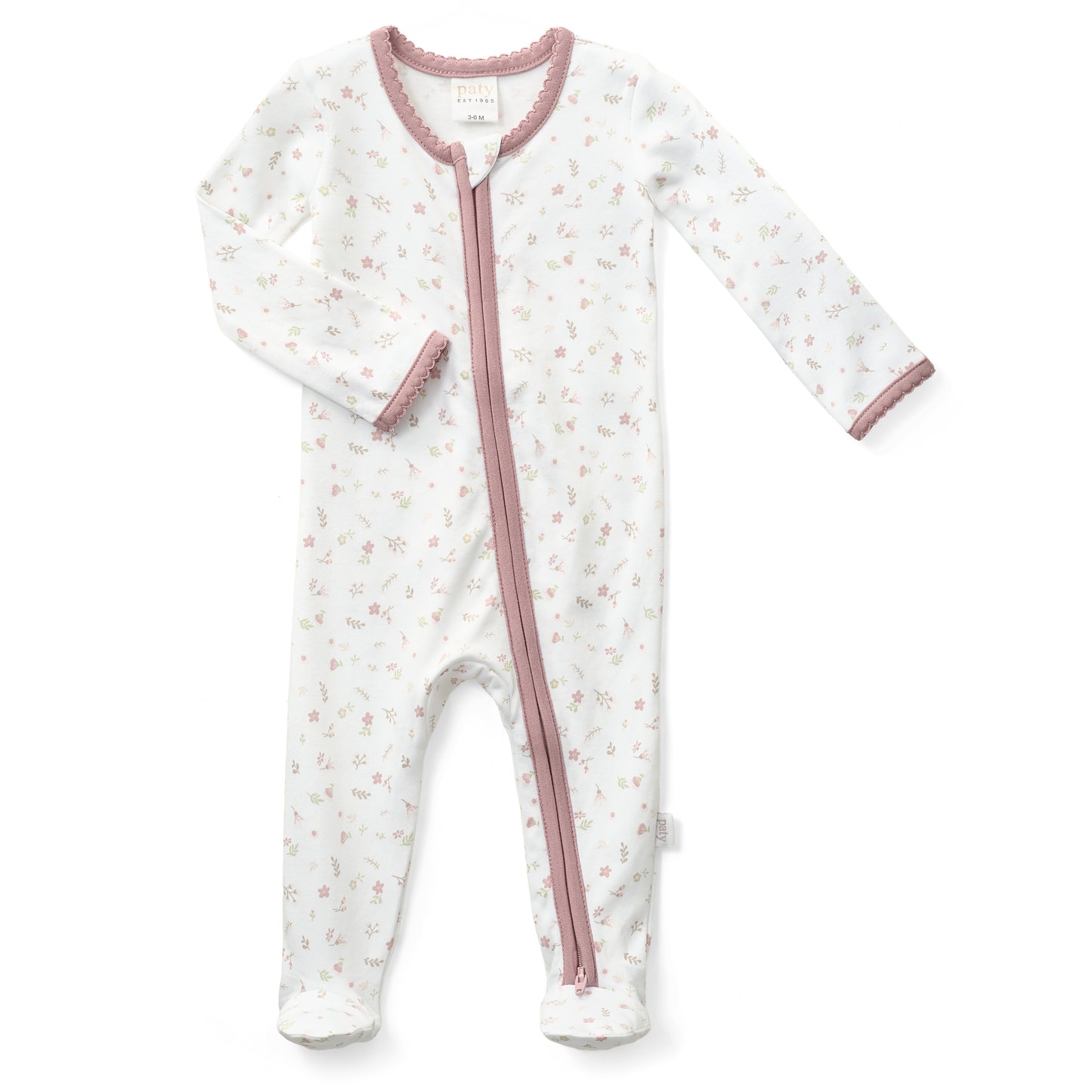Paty Organic Cotton Zipper Footie