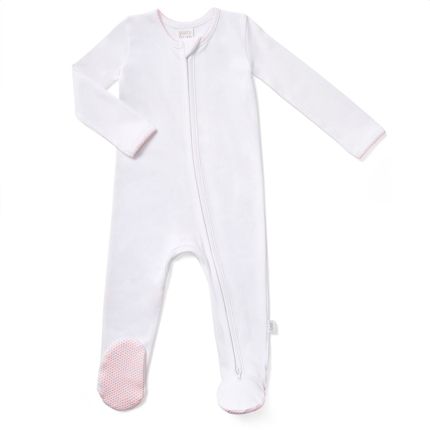 Paty Organic Cotton Zipper Footie