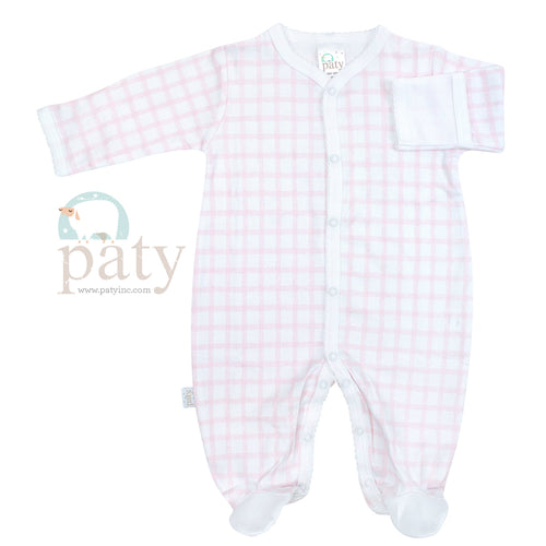 Paty Pima Gingham Footie #15119GHM