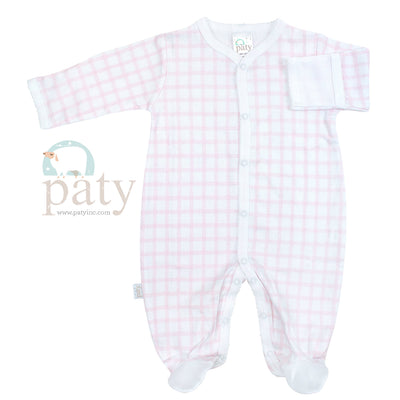 Paty Pima Gingham Footie #15119GHM