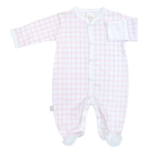 Paty Pima Gingham Footie #15119GHM