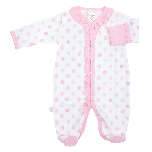 Paty Pima Ruffle Footie #15120DOT