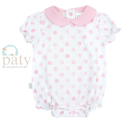 Pima Pink Dots Bubble w/ Collar