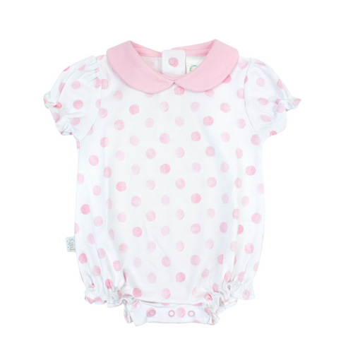 Paty Pima Cotton Baby Girl Bubble with Peter Pan Collar