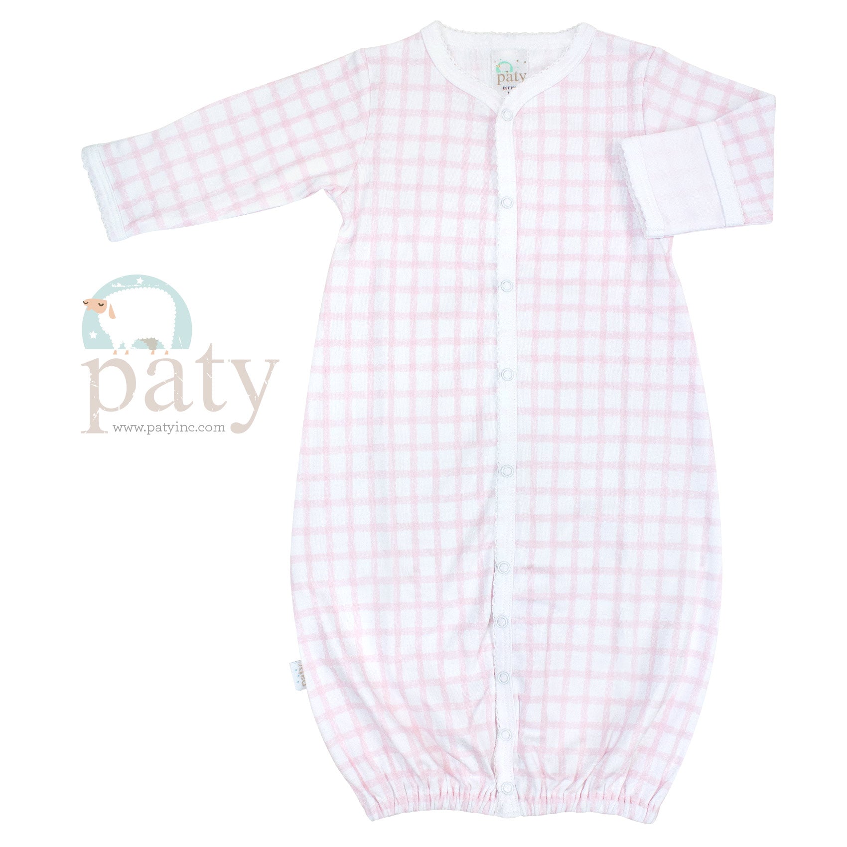 Pima Pink Gingham Gown Converter