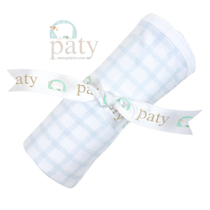 Pima Blanket with Blue Gingham