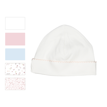 Saylor Beanie White with Color Trim or Prints (Fall Holiday Collection 2025)