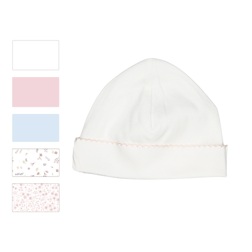 Saylor Beanie White with Color Trim or Prints (Fall Holiday Collection 2025)