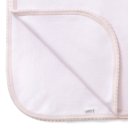 Organic Cotton Interlock Swaddle Blanket with Stripes
