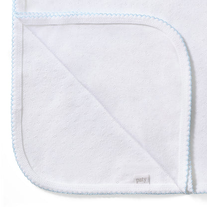 Organic Cotton Pointelle Swaddle Blanket