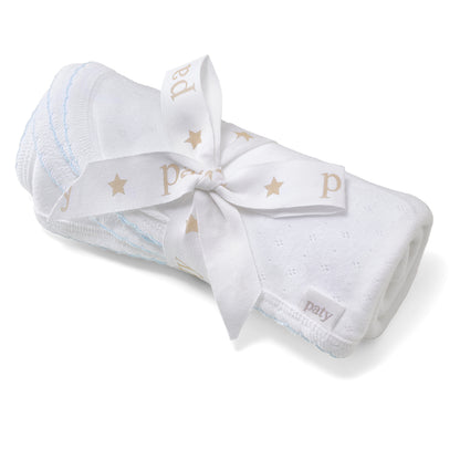 Organic Cotton Pointelle Swaddle Blanket