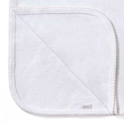 Organic Cotton Pointelle Swaddle Blanket