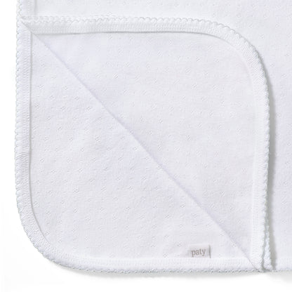 Organic Cotton Pointelle Swaddle Blanket