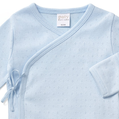 Paty Organic Cotton Pointelle Newborn Set in Solid Colors