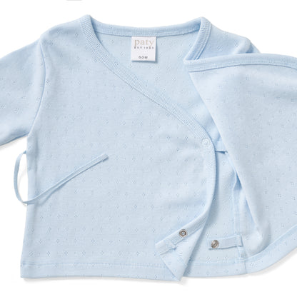 Paty Organic Cotton Pointelle Newborn Set in Solid Colors