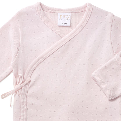 Paty Organic Cotton Pointelle Newborn Set in Solid Colors