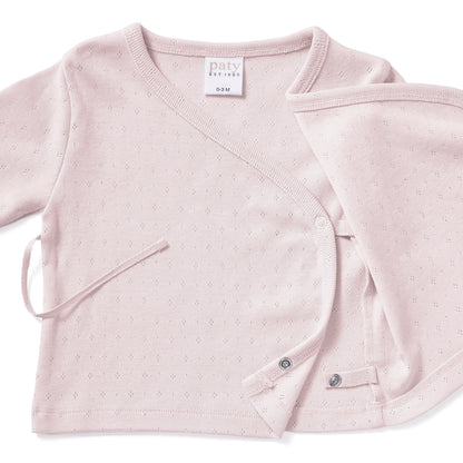 Paty Organic Cotton Pointelle Newborn Set in Solid Colors