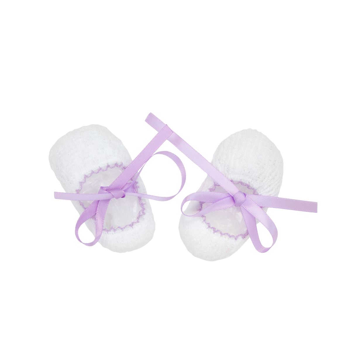 White Paty Knit Slippers #156