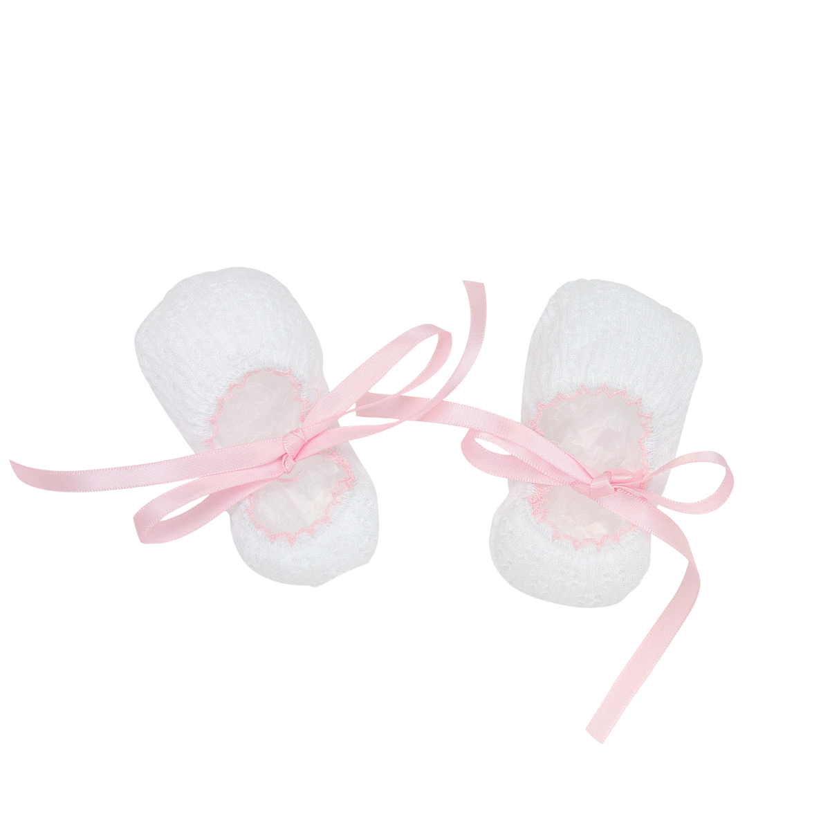 White Paty Knit Slippers #156