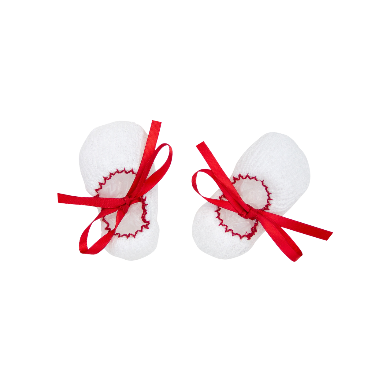 White Paty Knit Slippers #156