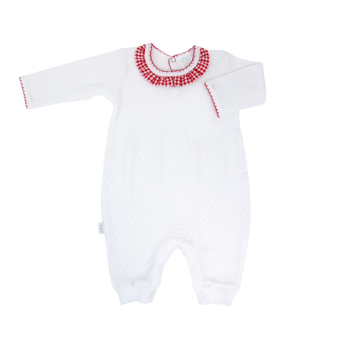 Romper w/ Gingham Collar #15H187